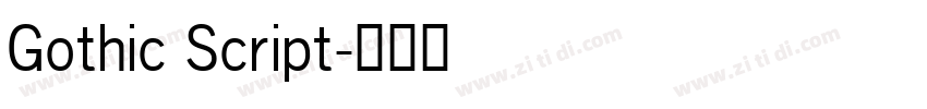Gothic Script字体转换